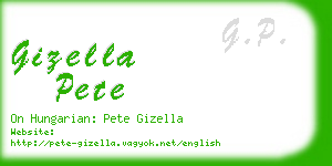 gizella pete business card